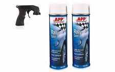 2 bombe de peinture blanc brillant, 500ml, auto carrosserie + 1 poignée aérosol