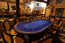 MAGNIFIQUE TABLE DE TEXAS HOLD'EM POKER - Pratiquement Neuve  Couleur bleu lagon