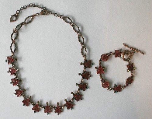 Collier bracelet émaillés - +,