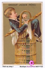 LE DÉJEUNER DU FONCTIONNAIRE, ENFANT & PANIER DE BOULANGER, CHROMO JACQUIN -P723