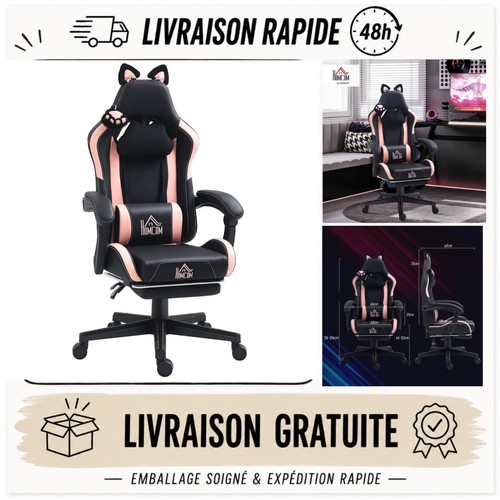 Homcom chaise gaming - chaise,