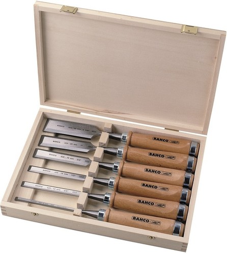 Coffret ciseaux à bois - coffret, 6