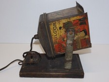 -LAMPE D'APPOINT ARTISANALE UNIQUE TOLES LITHOGRAPHIEES PUBLICITES  POPULAIRE  D