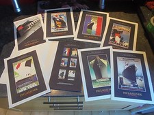 Reprises d'Anciennes Affiches Paquebot Compagnie Maritimes Croisière Traversée