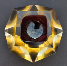 Cendrier verre sommerso ruby