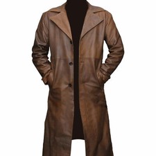Trench-coat d'hiver en cuir