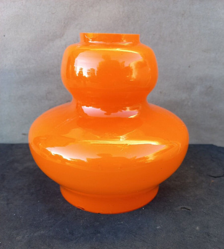 Verre lampe opaline - verre, orange