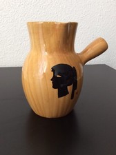 Pot à lait céramique décor faux bois olivier signé Grandjean Jourdan Vallauris