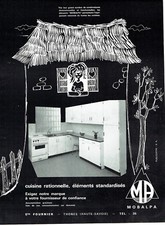 Publicité advertising 118  1964    les cuisines Mobalpa éléments stadards