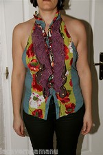 exceptionnel haut dos nu boutonné ZOÉ LA FÉE  taille L soit 40 fr COMME NEUF