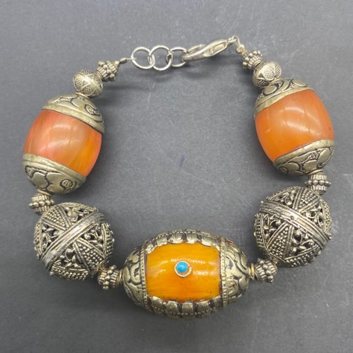 Beau bracelet ancien ambre - en,