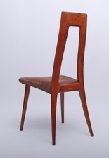 4X Chaise Vintage Ernst-Martin Dettinger Noyer Bois 6.AIO