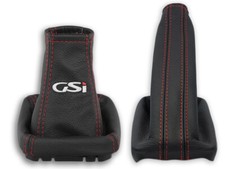 POUR OPEL CORSA C SOUFFLET LEVIER DE VITESSE FREIN A MAIN GSi BLANC cout.ROUGE