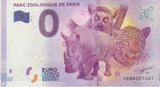 BILLET TOURISTIQUE 0 EURO 2017-3  PARC ZOOLOGIQUE DE PARIS  N° 001601
