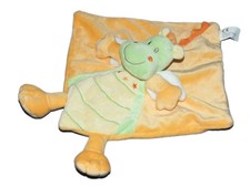 Doudou plat DRAGON Vert orange