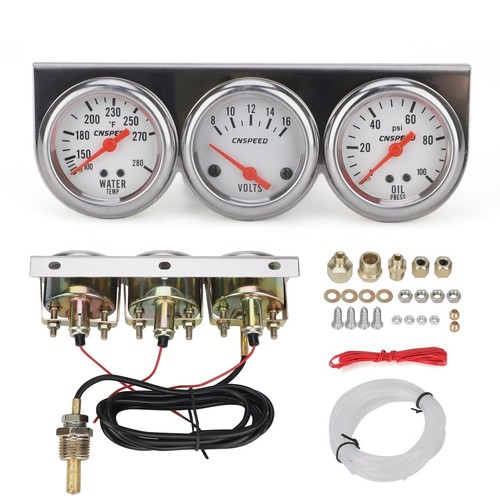 Kit triple jauge fer - 52mm, pour