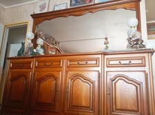 buffet en chêne massif avec son grand miroir