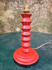 Ancien Pied De Lampe En Bois Style Charles Dudouyt