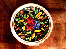 ANCIEN ENORME PLAT CREUX DECORATIF   H.BEQUET BELGIQUE