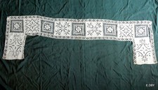 DENTELLE  ANCIENNE CANTONNIERE DESSUS D'ETAGERE DESSUS DE CHEMINEE 