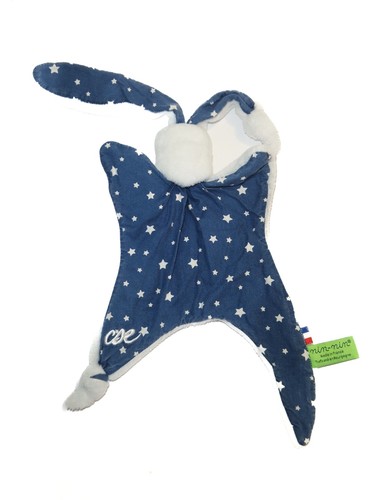 Nin doudou lapin - doudou, bleu