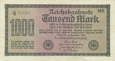 billet ALLEMAGNE 1000 mark berlin 5 septembre 1922 circulé MK