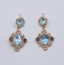 Paire de boucles pendantes or