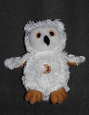 🍀 Doudou Hibou Chouette GIPSY Blanc Beige Musical Sonore Peluche 15 Cm TTBE
