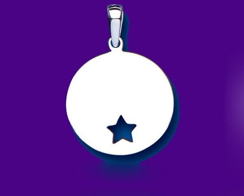 Pendentif disque étoile - , en