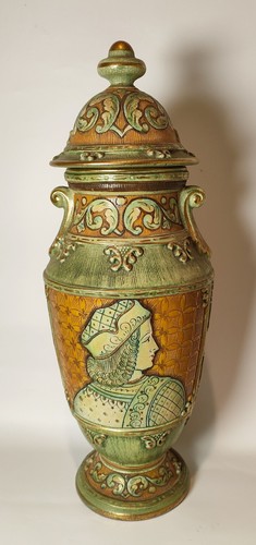 Grand vase pot couvert deruta - vase,