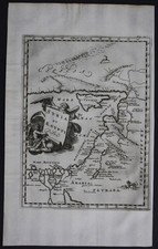 1700 Chypre Terre Sainte Israël Syrie Palestine Égypte Carte Gravure