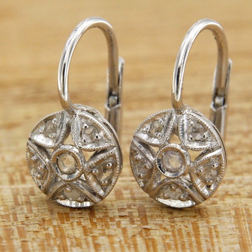 Boucles oreilles or - or, blanc
