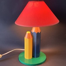 Lampe de chevet enfant forme crayons en bois vintage Moulin Roty Made in France