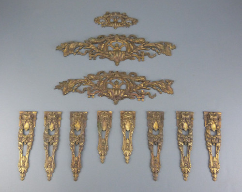 Frontons bronze doré - bronze,