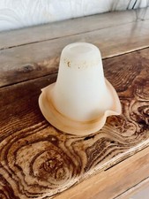 Splendide Tulipe Globe Abat Jour En Pâte De Verre Blanc Orange Pour Rénovation