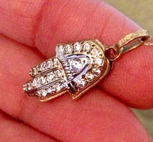 Pendentif massif 14k - or,