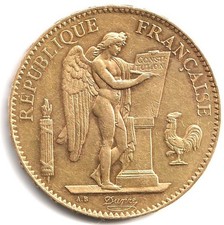 100 Francs Or Génie 1879 A - Ancre simple - TTB+