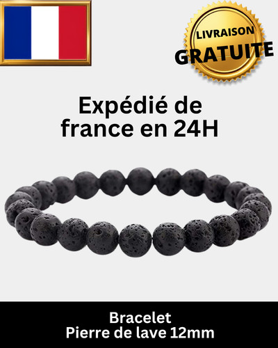 Bracelet pierre lave - bracelet,
