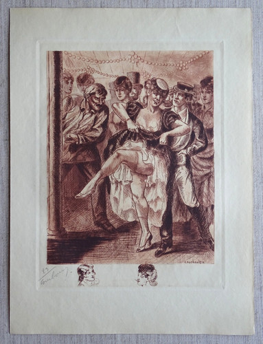 French cancan 1929 gravure - cancan,