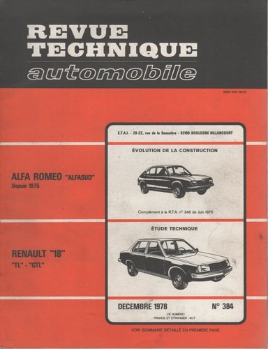 Revue technique automobile 384 - revue,