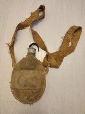 Bidon / gourde allemande avec housse artisanale, Seconde Guerre Mondiale