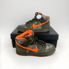Nike SB Dunk High Brian Anderson Camo Chaussures Baskets Loisirs Vert Orange Gr.