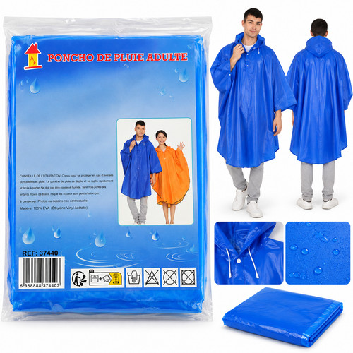 Poncho pluie adulte - de,