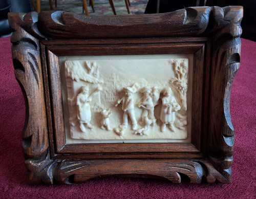 Ancien tableau cadre calcaire - tableau,