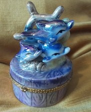 Boite À Bijoux ’’3 Dauphins’’ Années 90.