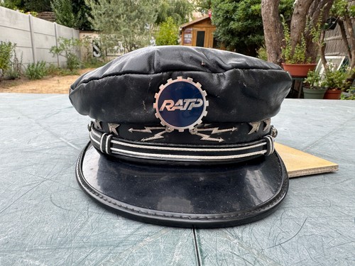 Casquette ratp vintage cuir - casquette,