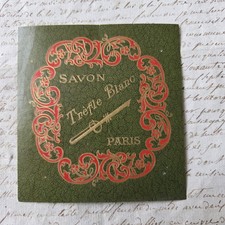 Etiquette Savon Trèfle Blanc Paris 1900 Parfum Ancien Antique Label Perfume