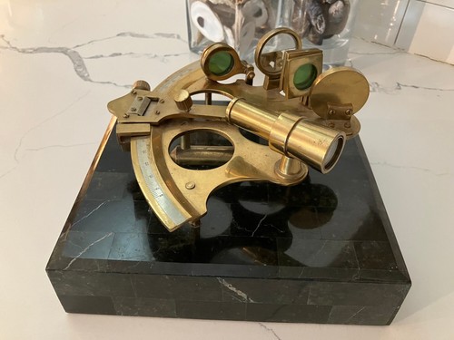 Vintage nautical sextant brass - nautical,