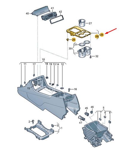 Touareg mk2 shift bouton - touareg,