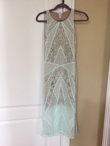 Illusion light blue maxi - blue, dress